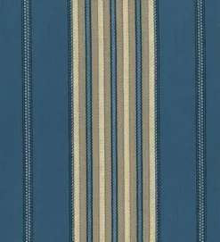 Normandy Stripe Blue Laura Kiran Fabric