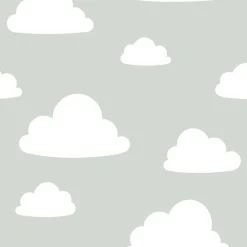 NU1931 Clouds Grey Peel and Stick Wallpaper