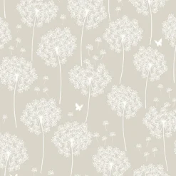 NU1651 Dandelion Taupe Peel And Stick Wallpaper