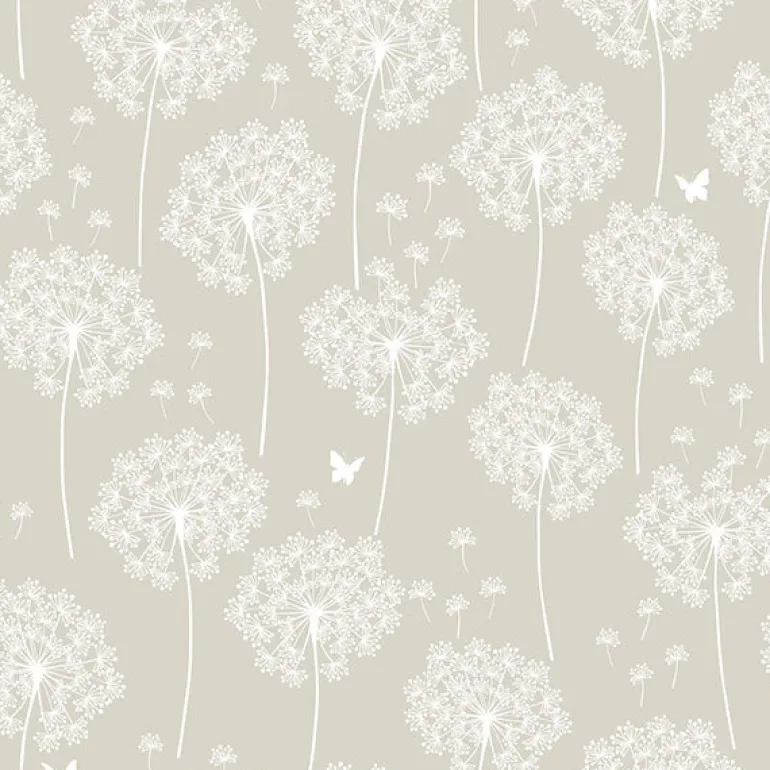 NU1651 Dandelion Taupe Peel And Stick Wallpaper