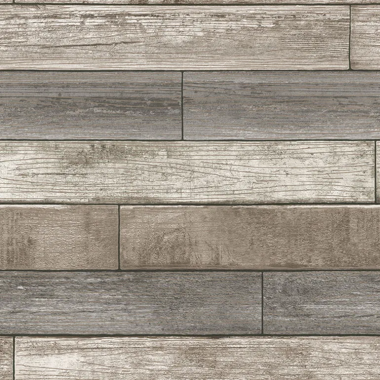 3115-NU1690 Emory Multicolor Reclaimed Wood Plank Wallpaper