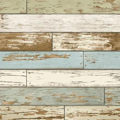 NU2188 Green Old Salem Vintage Wood Planks Peel & Stick Wallpaper