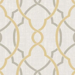 NU1695 Sausalito Taupe/Yellow Peel and Stick Wallpaper