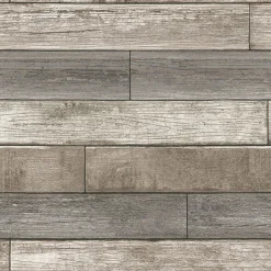NU1690 Taupe Grey Reclaimed Wood Plank Peel & Stick Wallpaper