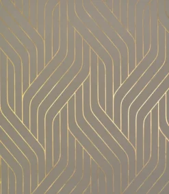 NW3518 Ebb And Flow Khaki/Gold Wallpaper