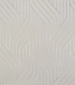 NW3516 Ebb And Flow White/Silver Wallpaper