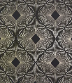 NW3593 Harlowe Black/Gold Wallpaper