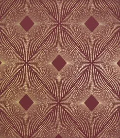 NW3588 Harlowe Red/Gold Wallpaper