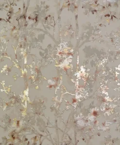 NW3584 Shimmering Foliage Khaki/Multi Wallpaper