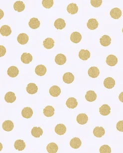 Odette Gold Stamped Dots Wallpaper