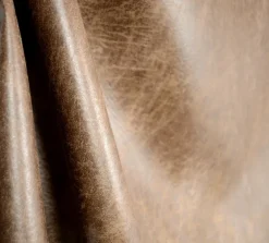 Palance Silt Brown Faux Leather Upholstery Fabric