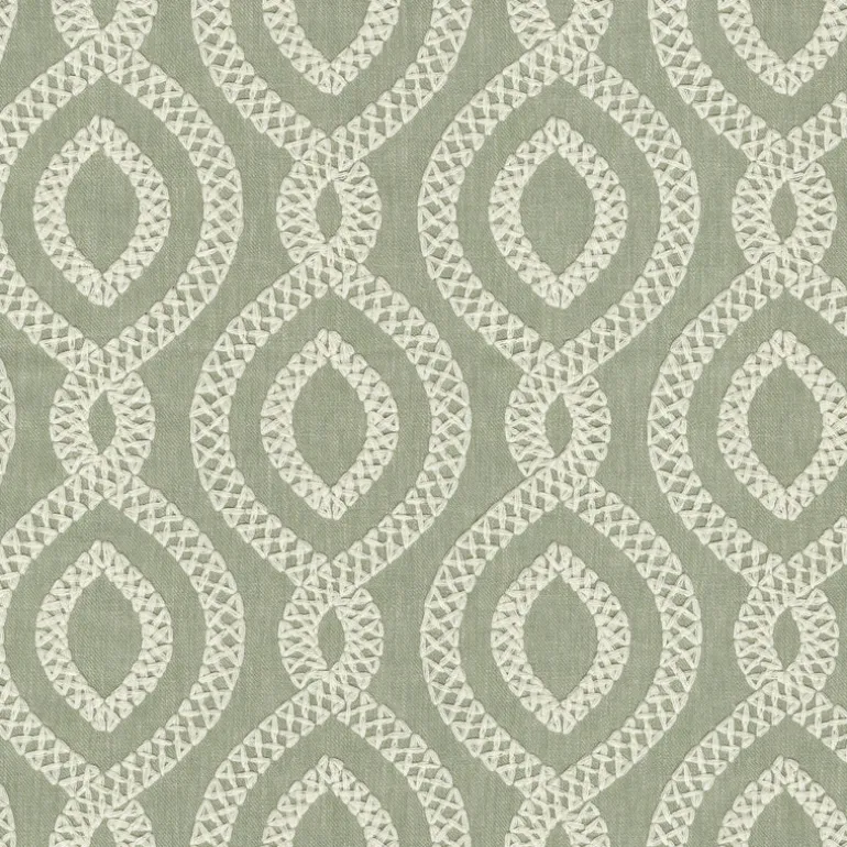 Pavilion EMB Aloe P/K Lifestyles Fabric