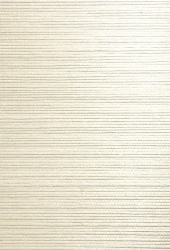 Ping Cream Grasscloth Wallpaper
