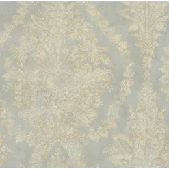 PM9309 Silver Charleston Damask Wallpaper