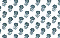 Puru Print Blues Laura Kiran Fabric