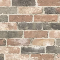 Reclaimed Bricks Dusty Red Rustic Wallpaper
