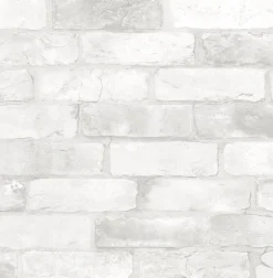 Reclaimed Bricks White Rustic Wallpaper