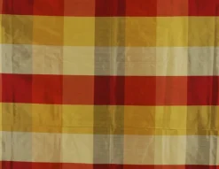 Red & Gold silk buffalo check fabric PDS 1235