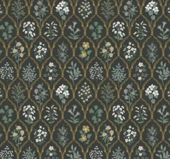 RI5133 Black/Cream Hawthorne Wallpaper