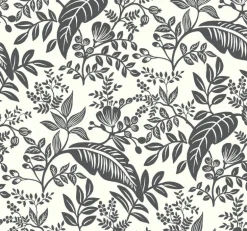 RI5136 Black/White Canopy Wallpaper