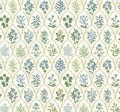 RI5132 Blue/Green Hawthorne Wallpaper