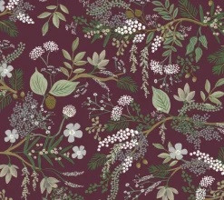RI5164 Burgundy Juniper Forest Wallpaper