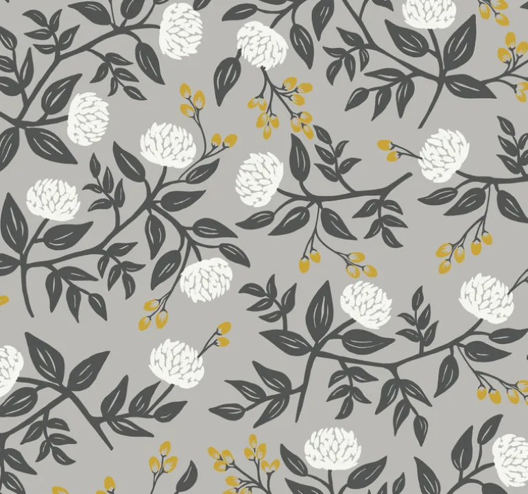 RI5152 Gray Peonies Wallpaper