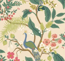 RI5169 Light Pink Peacock Wallpaper