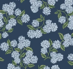 RI5142 Navy Hydrangea Wallpaper