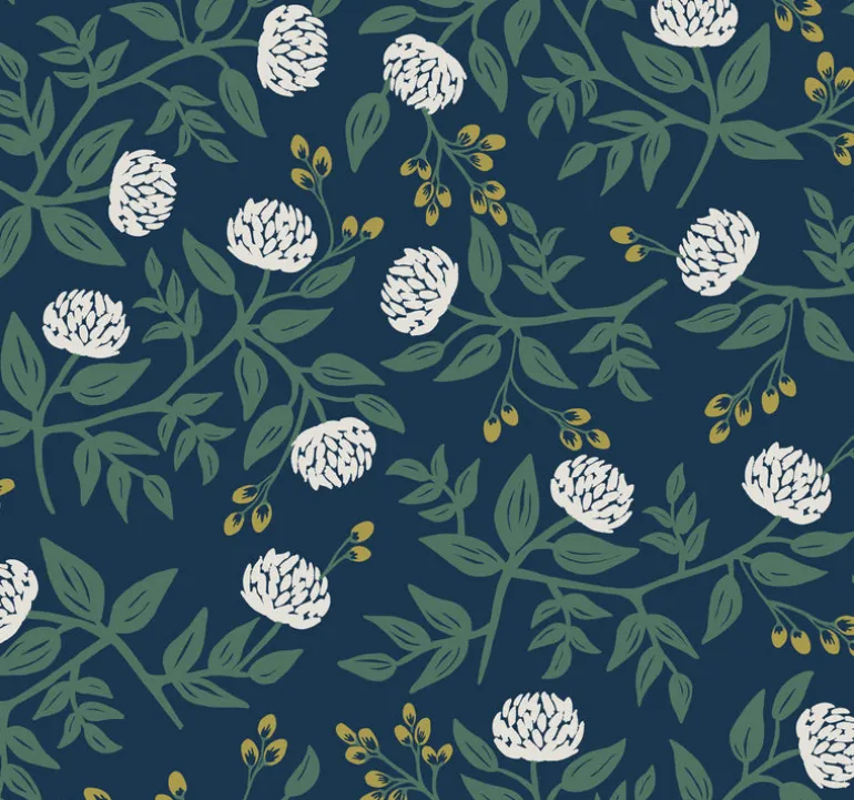 RI5149 Navy Peonies Wallpaper