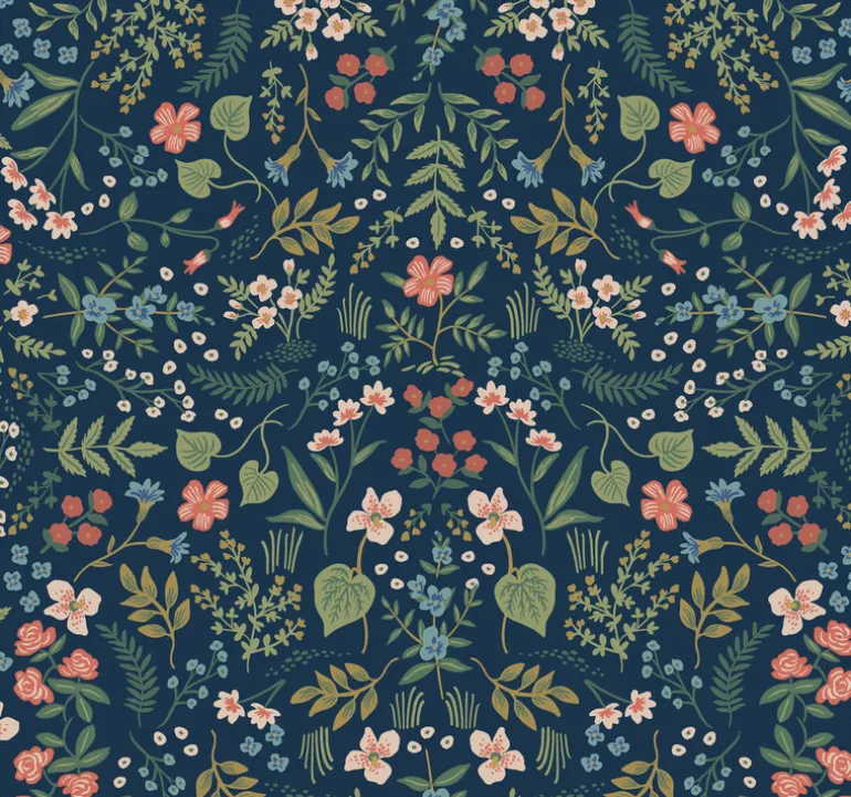 RI5154 Navy Wildwood Wallpaper