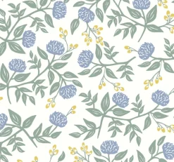 RI5148 Periwinkle/Sage Peonies Wallpaper