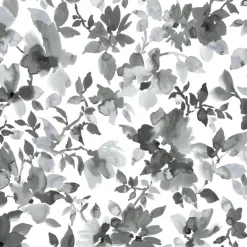 RMK11236WP Black Watercolor Floral Peel & Stick Wallpaper