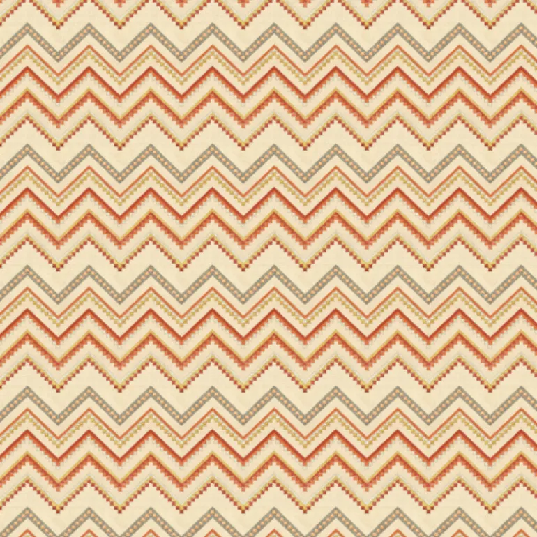 Rosemont 8 Tigerlily Embroidered Flame Stitch Fabric