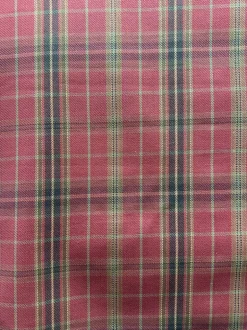 Roth D2892 Parkhill Cardinal Red Khaki Green Beige Plaid Cotton Fabric