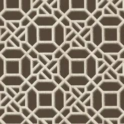 Sage Hill Adlington Brown Geometric Wallpaper