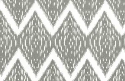 Samarkand Ikat Print Putty White Laura Kiran Fabric