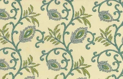 Shalimar Print Blue Greens Laura Kiran Fabric