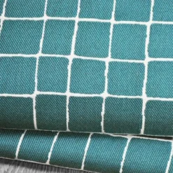 Squared Away Aqua Culp Fabric
