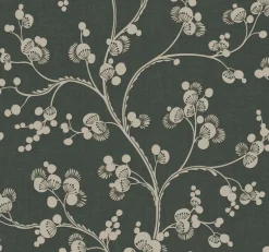 SS2502 Black Taupe Dahlia Trail Wallpaper