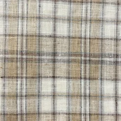 Stately Tussah Taupe Grey Cream Plaid P Kaufmann Fabric