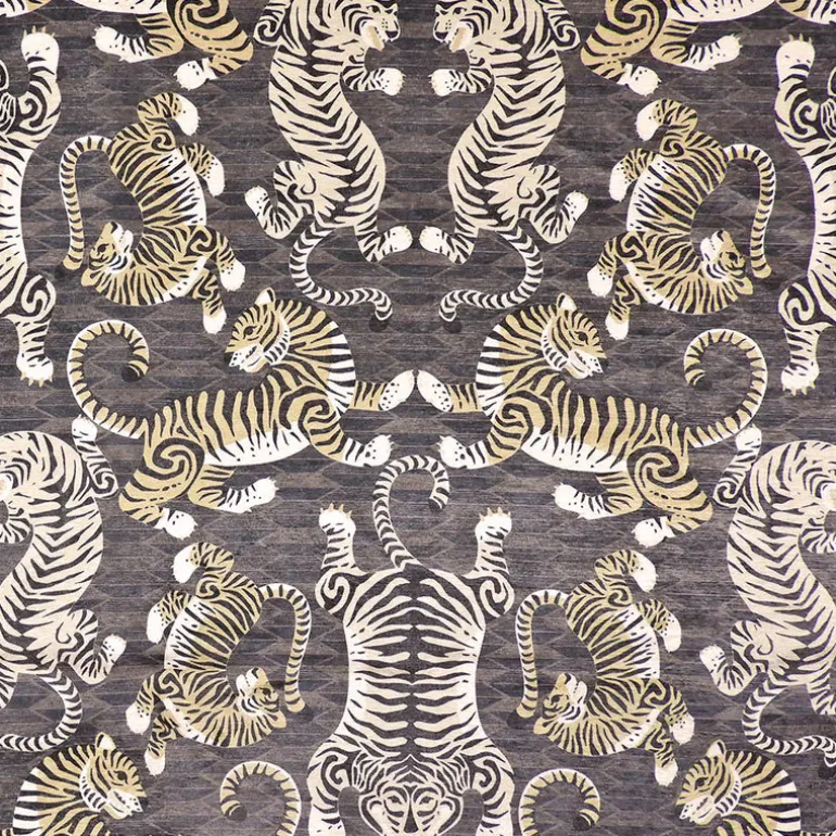 Tabby Charcoal Regal Fabric