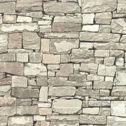 Tallulah Taupe Stone Wallpaper