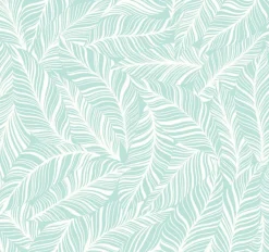 TC2716 Aqua Rainforest Canopy Wallpaper