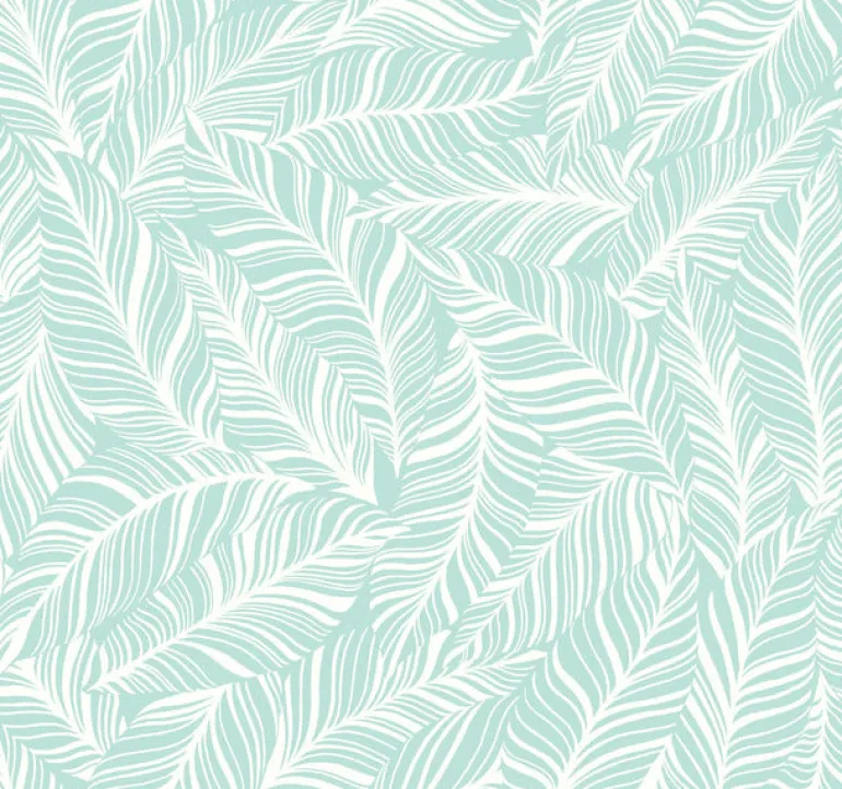 TC2716 Aqua Rainforest Canopy Wallpaper