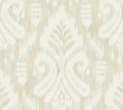 TC2647 Beige Hawthorne Ikat Wallpaper