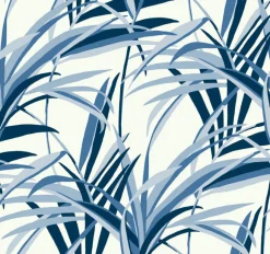 TC2602 Blue White Tropical Paradise Wallpaper