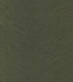 TC2693 Green Gold Palm Chevron Wallpaper