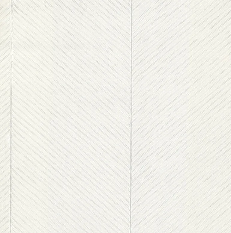 TC2692 White Silver Palm Chevron Wallpaper
