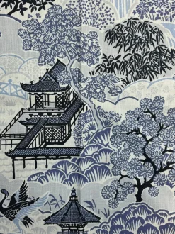 Tea House Ocean Blue Swavelle Mill Creek Fabric